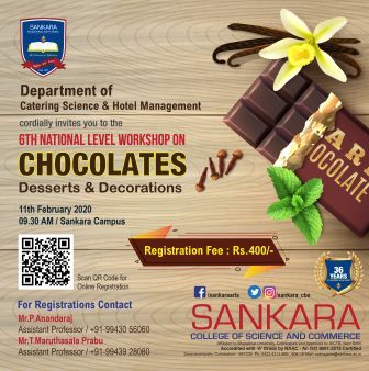 National Level Workshop on Chocolates, Desserts and Decorations 2020